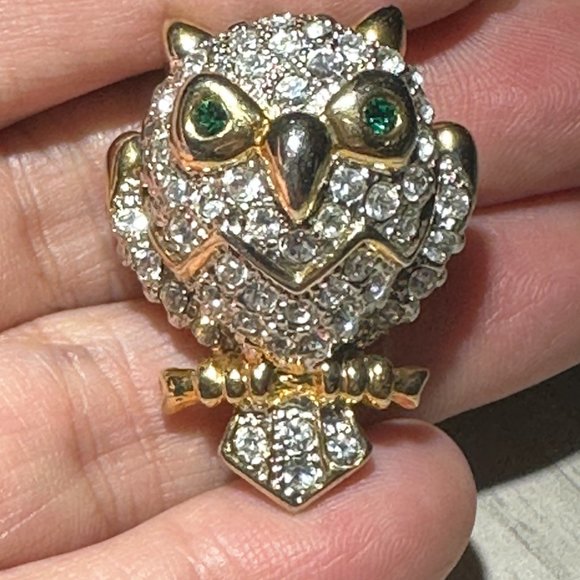 BEAUTIFUL VINTAGE OWL BROOCH - Picture 1 of 7